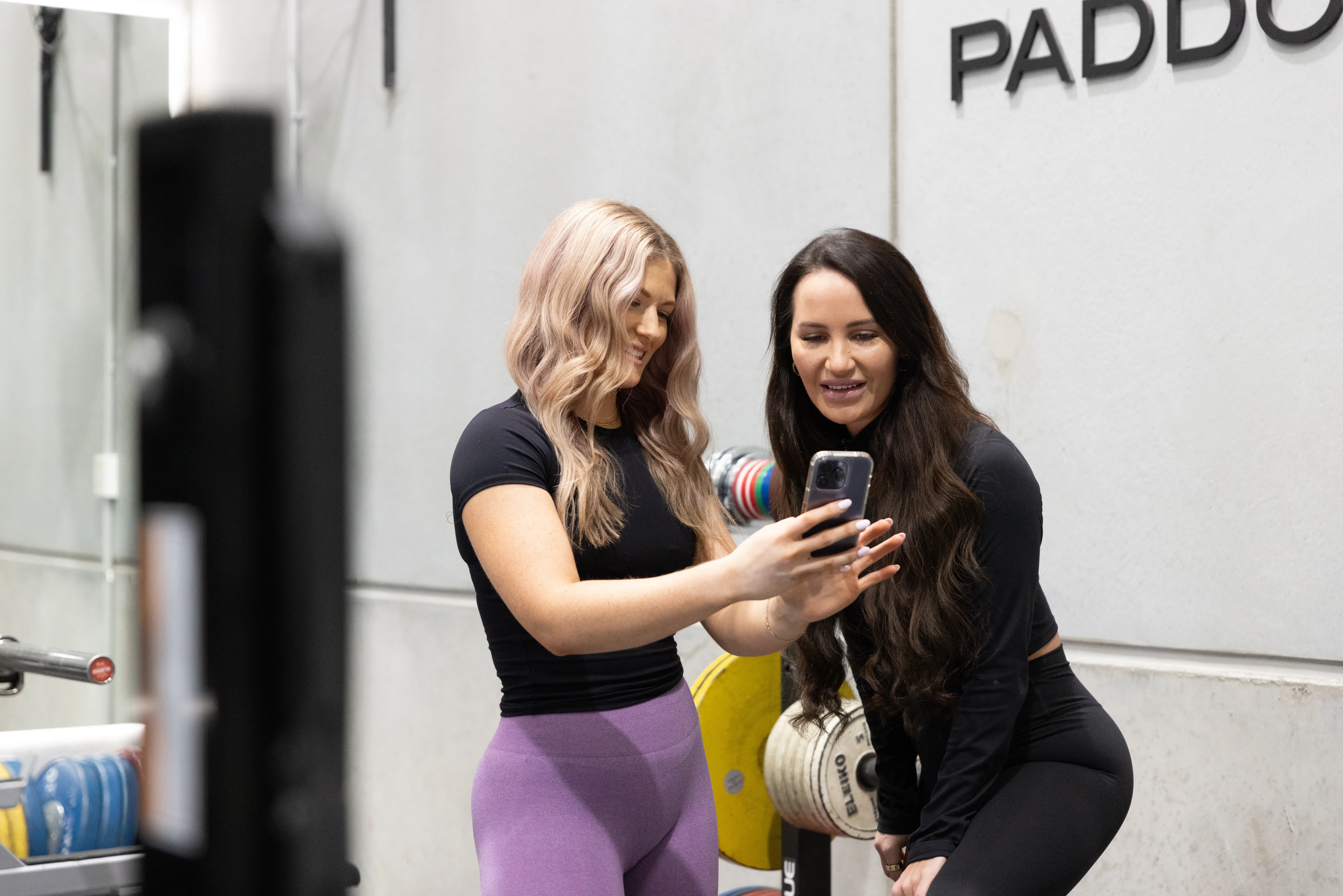 Graded still from a Sydney gym content shoot