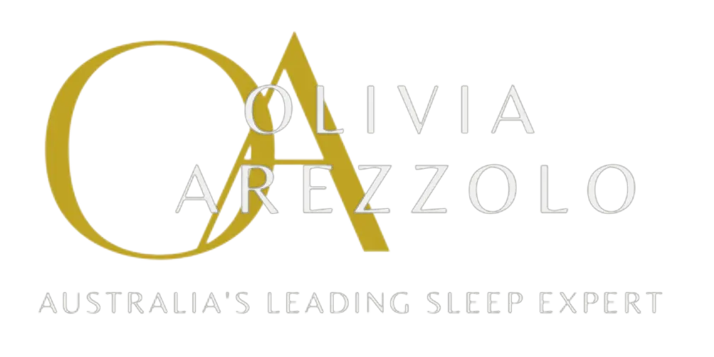 This is a logo for 'Olivia Arezzolo - Australia's #1 Sleep Expert'